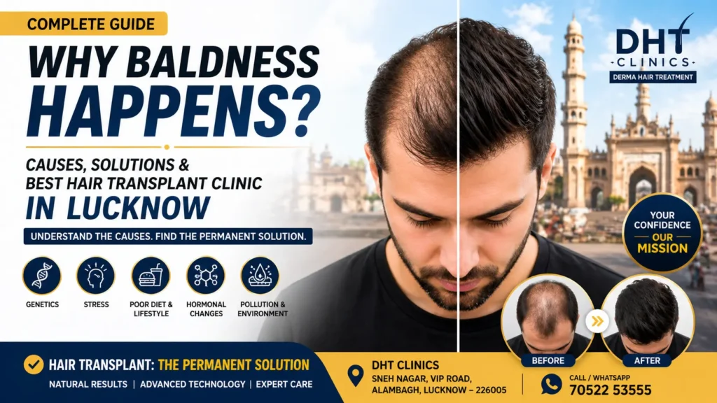 Why Baldness Happens & Best Hair Transplant Clinic in Lucknow