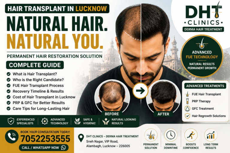 Hair Transplant in Lucknow – Complete Guide to Natural Hair Restoration, Cost, Recovery & Long-Term Results