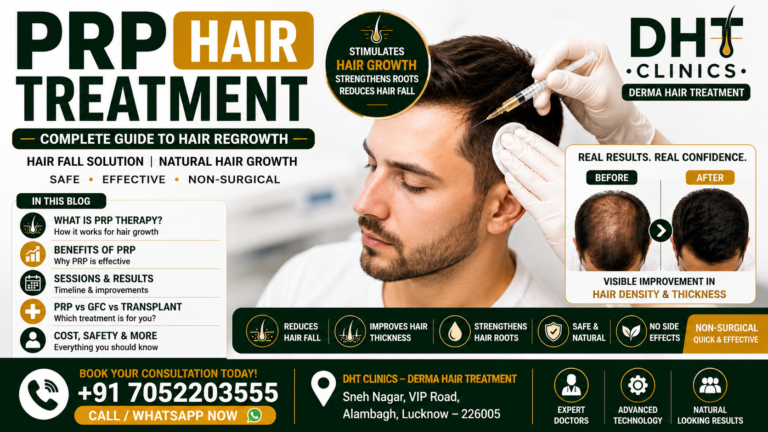 PRP Hair Treatment in Lucknow – Complete Guide to Hair Regrowth, Benefits & Hair Fall Recovery