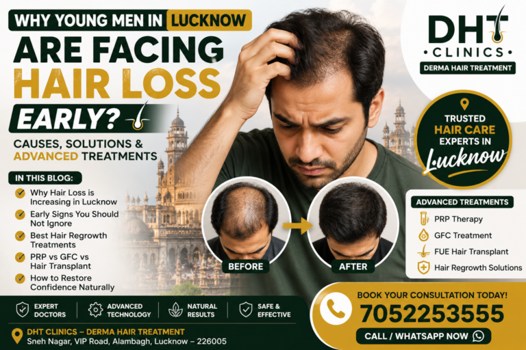 Why Young Men in Lucknow Are Facing Hair Loss Early – Complete Guide to Hair Regrowth & Permanent Solutions
