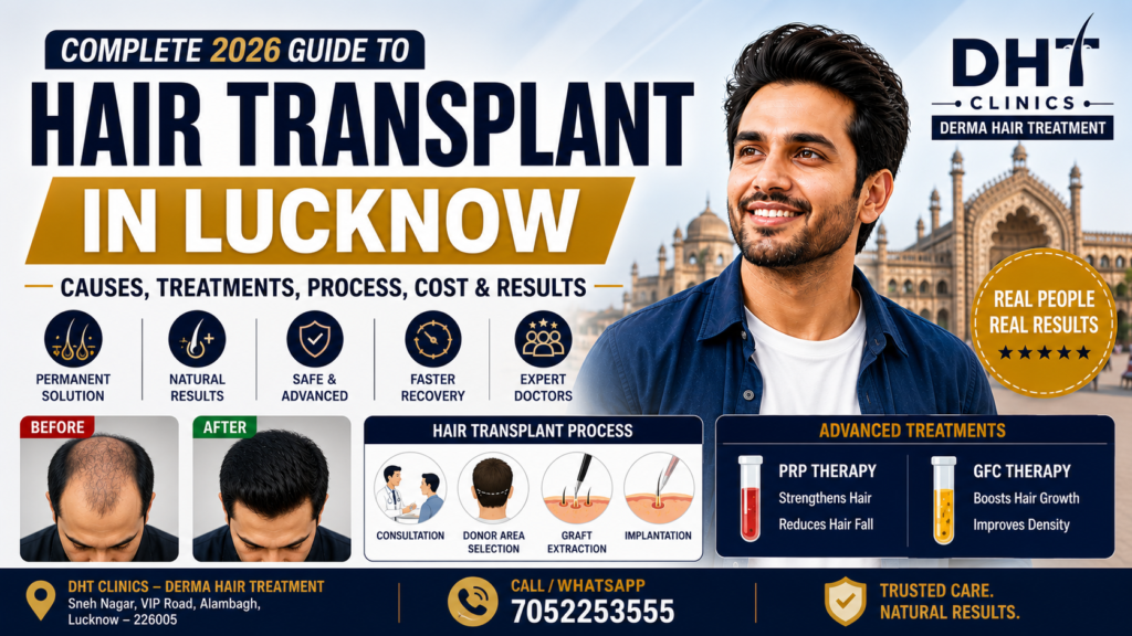 Hair Transplant in Lucknow – Complete 2026 Guide to Hair Loss, Baldness & Permanent Hair Restoration